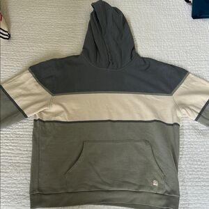 Marine Layer Two-Tone Gray and Cream Cloud 9 Hoodie